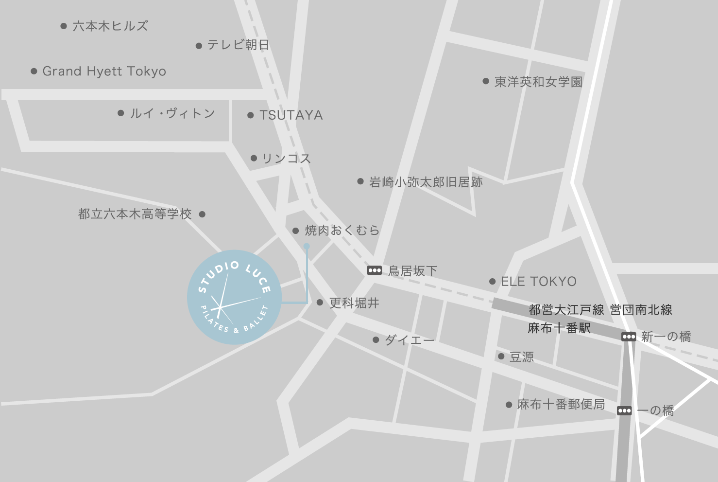 スタジオルーチェ アクセス
